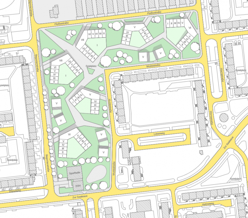 Neues Wohngebiet in HalleNeustadt 400 neue Wohnungen an der